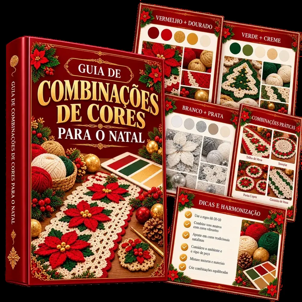 Guia de Combinações de Cores para o Natal com paletas natalinas